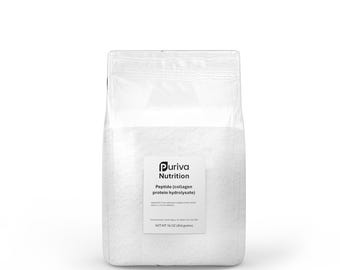 Peptide powder (collagen hydrolysate), 1 pound, Puriva Nutrition