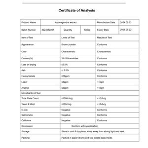 Ashwagandha extract, minimum 2.5% withanolides, 1 pound, Puriva Nutrition image 5