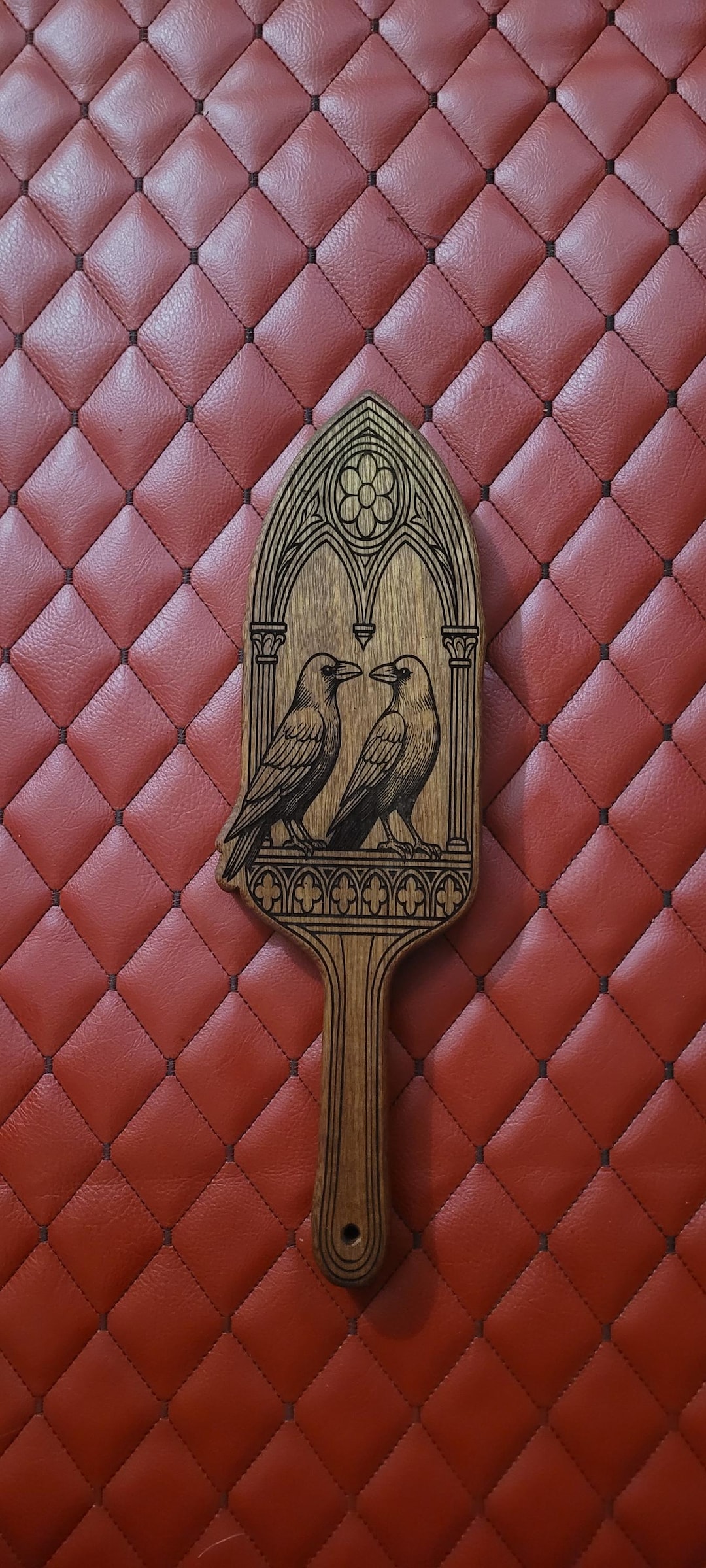 Sapele Handmade Gothic Ravens Wooden Paddle: Laser Engraved Wooden BSDM Gear Impact Spanking - Etsy Australia