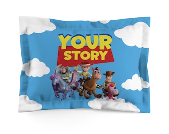 Custom 'Your Story' Toy Characters Microfiber Pillow Sham | Personizable Decor