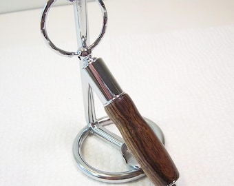 Cigar Punch Keychain Katalox Wood with Chrome Accents – Handcrafted Bullet Punch Cutter