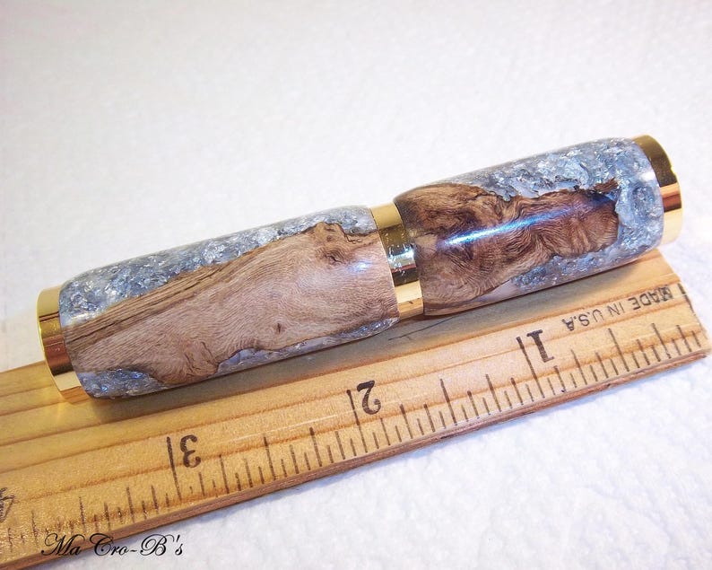 Handmade Refillable Perfume Atomizer | Silver Flaked Grapevine, Gold Trim Travel Ready Fragrance Sprayer bild 8