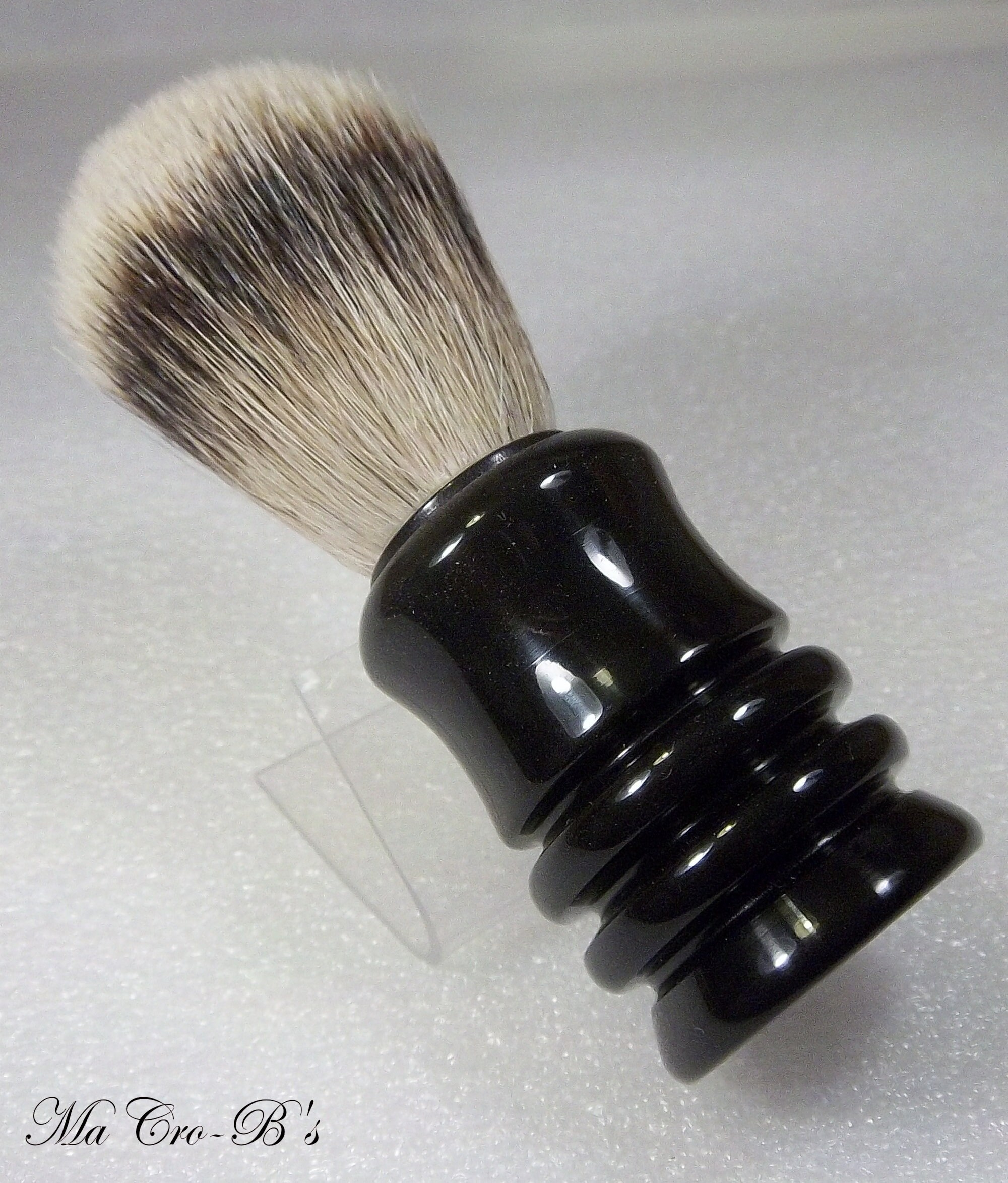 Silvertip Badger Hair Shaving Brush In Pitch Black Acrylic Etsy