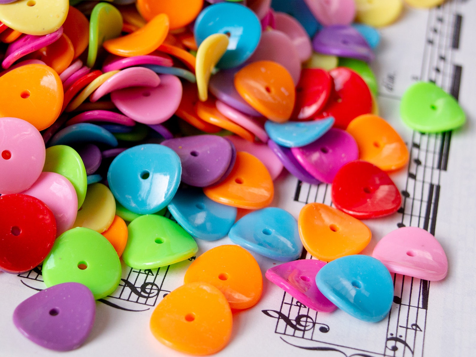 15x5mm Wavy Disc Beads in Colorful Acrylic Fun Mix of Nesting Etsy