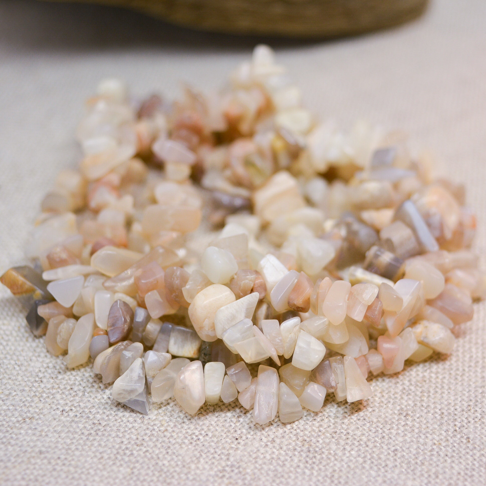 Multimoonstone Chip Beads Natural Moonstone Pearlescent Etsy
