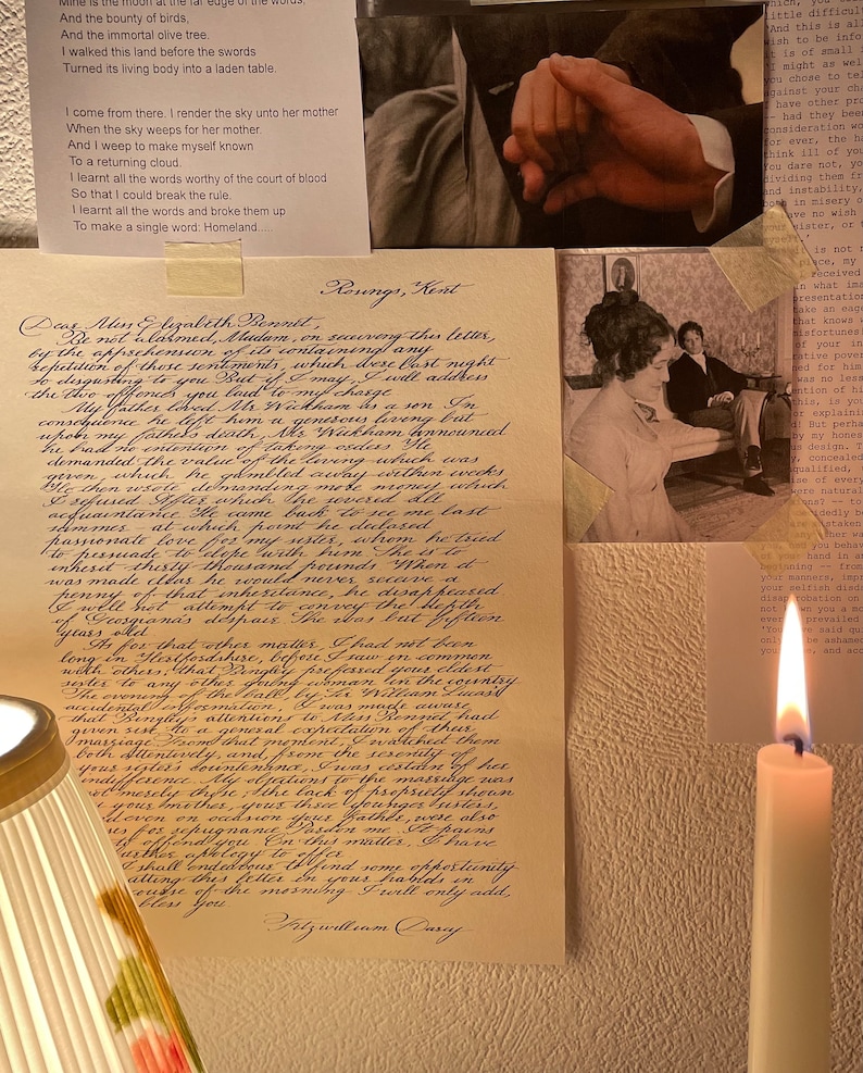 Pride and Prejudice Letter Darcy's Letter to Elizabeth