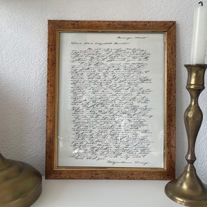 Carta del señor Darcy a Elizabeth Bennet, arte de pared escrito a mano, Orgullo y prejuicio, caligrafía de Jane Austen, regalo literario, DESCARGA DIGITAL
