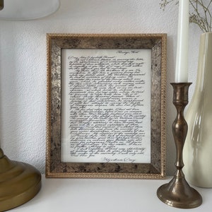 Orgullo y prejuicio, carta manuscrita del señor Darcy a Elizabeth Bennet, póster de arte mural con caligrafía de Jane Austen, regalo literario, descarga digital