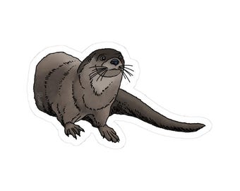 Leuke ottersticker, leuke dierenafbeelding