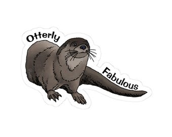 Ottersticker, "Otterly Fabulous", schattige otterafbeelding