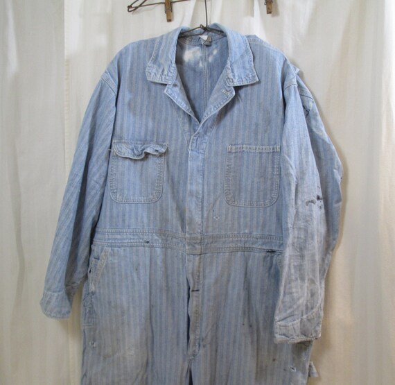 Vintage Big Mac Coveralls Distressed Herringbone t