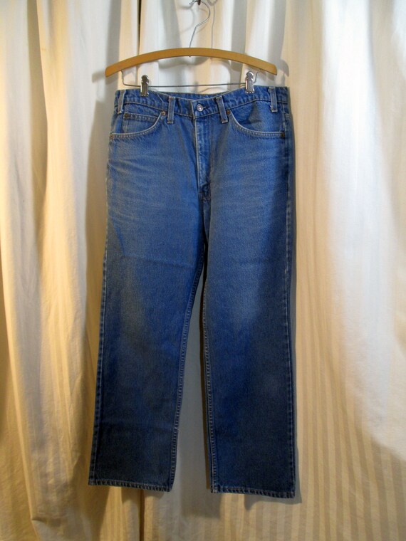 faded denim LEVI'S jeans 517 flare leg vintage 1980s boot cut jeans 31 x 36