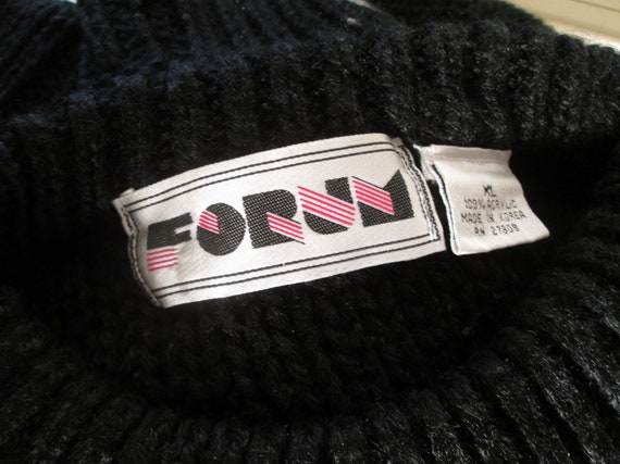 Cable knit Patchwork Pullover Sweater 80s Vintage… - image 7