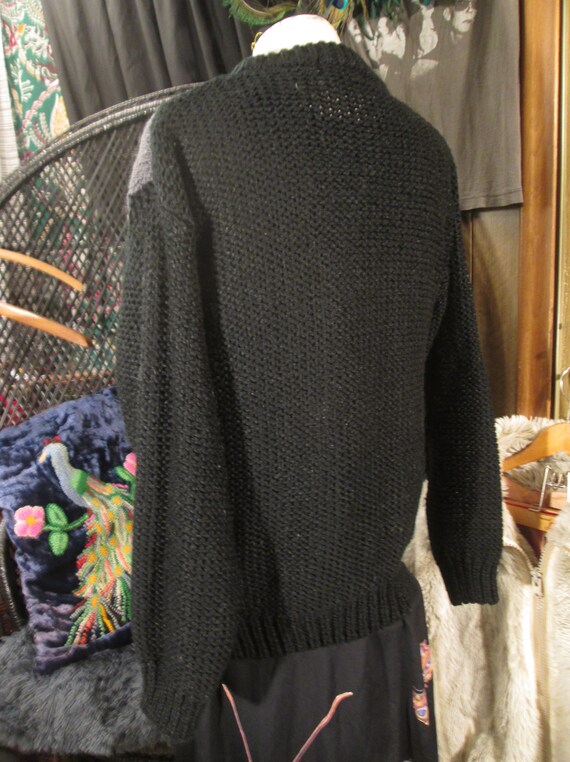 Cable knit Patchwork Pullover Sweater 80s Vintage… - image 6