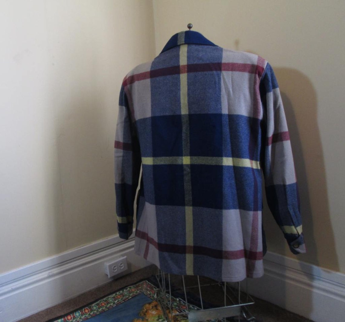 Vintage 40s Wool Plaid Jacket Canada Chalet Plaid Jacket Etsy
