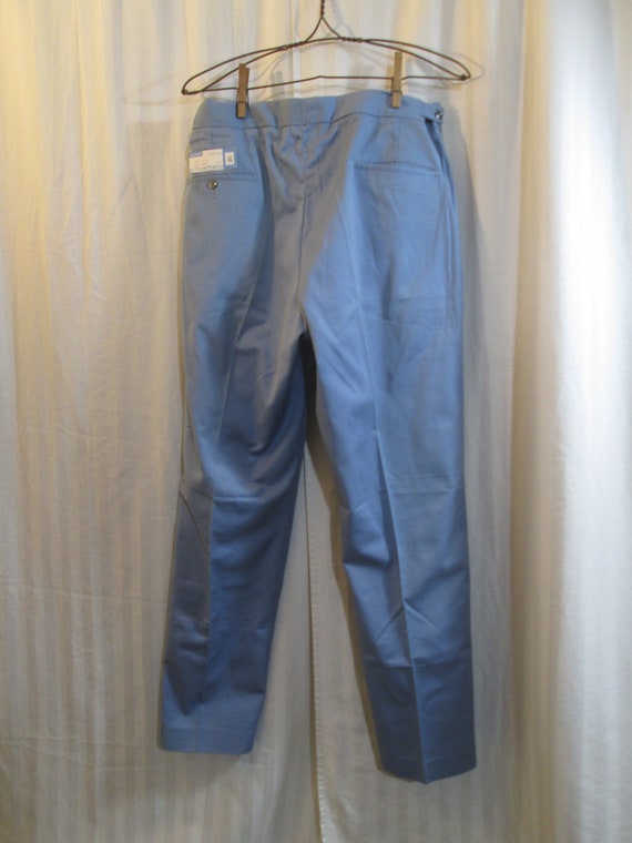 Vintage Penneys 60s Trousers NOS Blue slim cut ta… - image 8