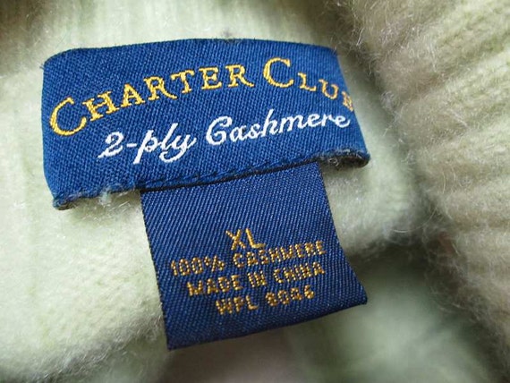 Vintage mint Green Cashmere sweater vest Cable kn… - image 4
