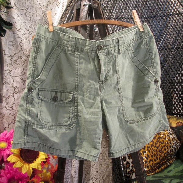 Vintage Polo Ralph Lauren Cargo Shorts Vintage Olive green khaki shorts Polo Jeans Co. all Cotton Pockets size 6
