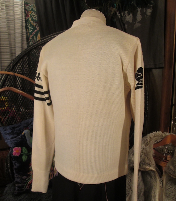 Vintage Letter Sweater 70s vintage Chenille E Deb… - image 5