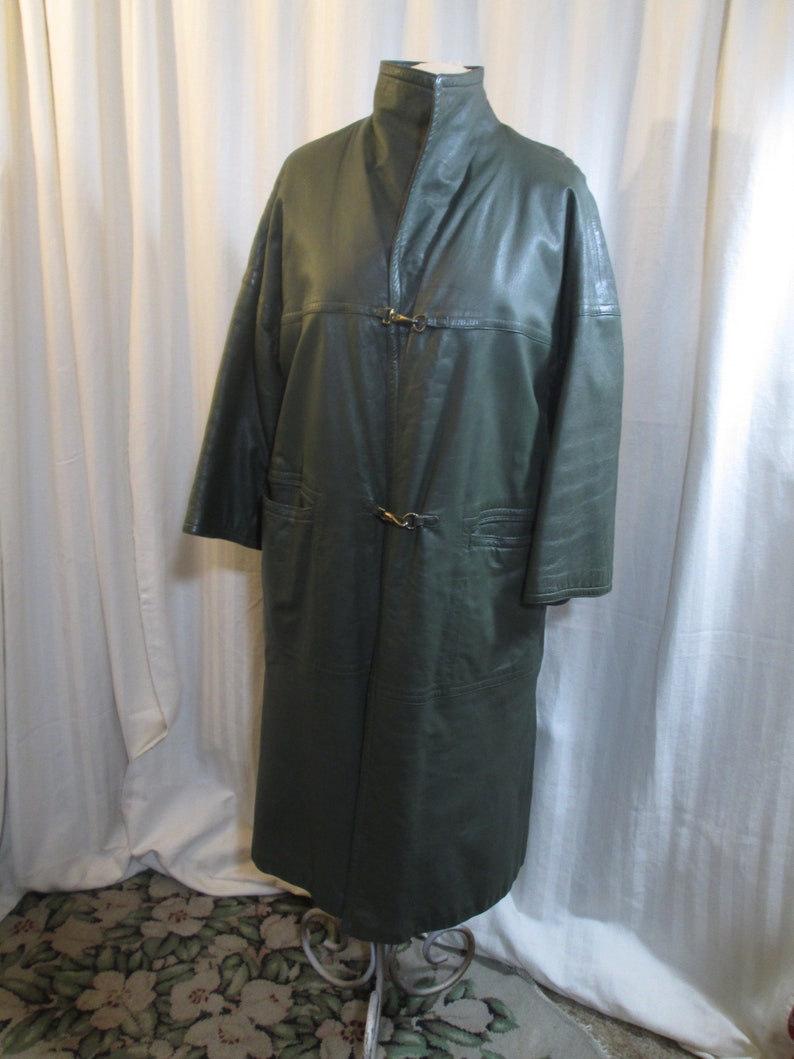 Bonnie Cashin Coat Vintage Olive Green Leather Coat Marshall - Etsy