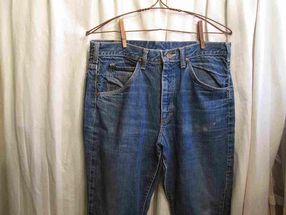 70s Denim Vintage Lee Riders Jeans Distressed flar
