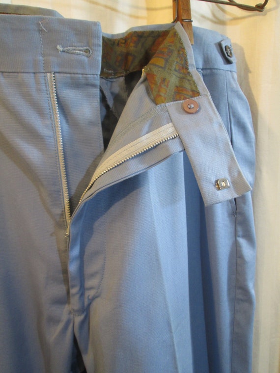 Vintage Penneys 60s Trousers NOS Blue slim cut ta… - image 4