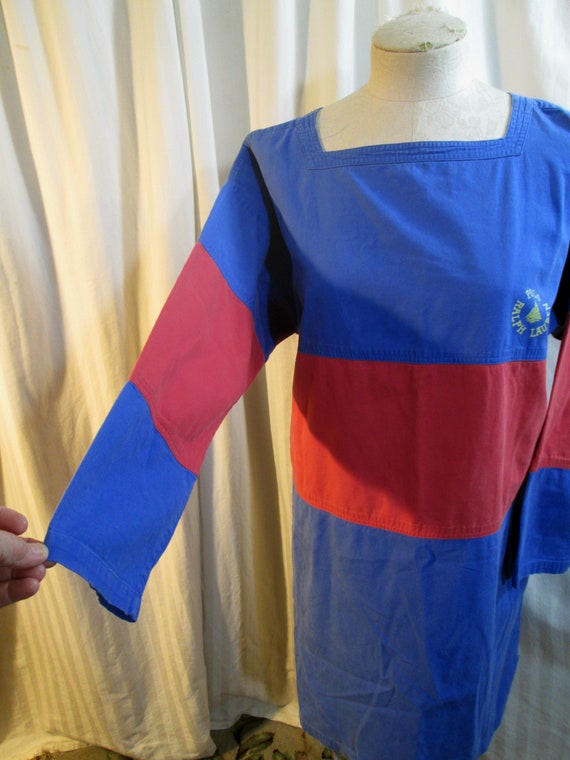 Polo Colorblock 80s Vintage Dress Ralph Lauren re… - image 3