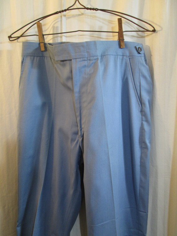 Vintage Penneys 60s Trousers NOS Blue slim cut ta… - image 2