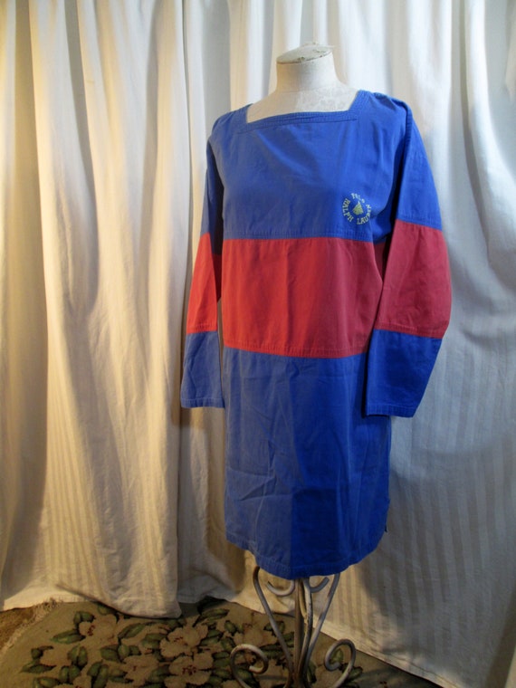 Polo Colorblock 80s Vintage Dress Ralph Lauren re… - image 1