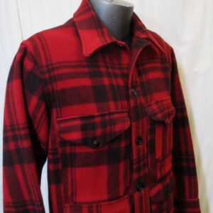 Black Bear Vintage 50s Hunting Jacket Union Made Black and Red Plaid ...