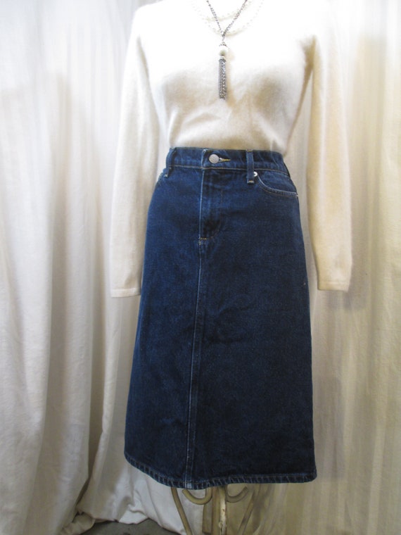 Ralph Lauren Vintage Denim Skirt Polo 