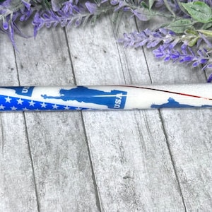 Handmade Statue of Liberty patriotic Washi Tape glitter pen with free refill