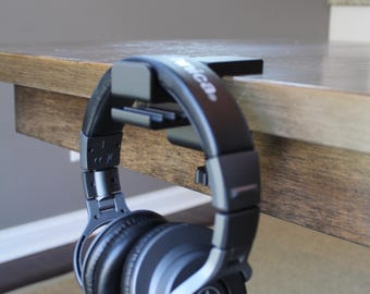 Abrazadera premium para auriculares: elegante soporte de escritorio ajustable que ahorra espacio. Ideal para juegos, estaciones de trabajo y oficinas en casa.