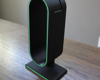 Omega-koptelefoonstandaard – slanke houder voor gaming-headset | Minimalistische bureauorganizer | Modern cadeau voor gamers en muziekliefhebbers