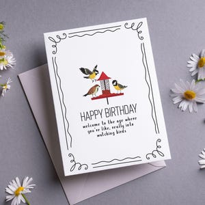 Carte d'anniversaire drôle d'oiseau - carte d'anniversaire téléchargeable - carte d'anniversaire d'observation des oiseaux - carte d'anniversaire de vieillissement - carte d'anniversaire drôle - carte d'oiseau