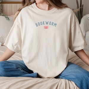 Bookworm T-Shirt: Comfort Colors Book Lover Cozy Tee