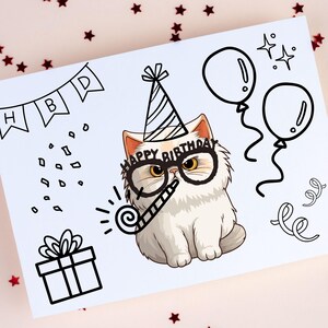 Grumpy Cat Birthday Card: Funny Printable B-Day (PDF)