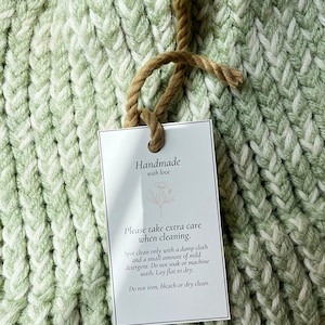 Printable Care Cards for Handmade Knits - Washing Instructions for Crochet Hats - Care Tags for Knit Hats - Printable Spot Clean Only Cards - Handmade with Love Hang Tag for Knit Hat - Hang Tag for Crochet gift