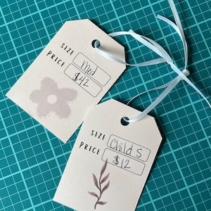 Price Tags for Craft Markets - Botanical Sales Tags for Crafts - Hang Tags for Selling Products - Sales Tags for Markets - Craft Sales Tags