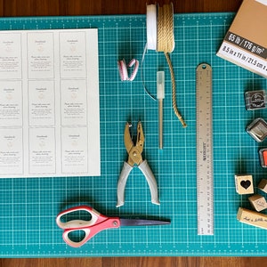 How to use instructions for printable care cards - Printable Care Cards for Handmade Knits - Washing Instructions for Crochet Hats - Care Tags for Knit Hats - Printable Spot Clean Only Cards - Handmade with Love Hang Tag for Knit Hat