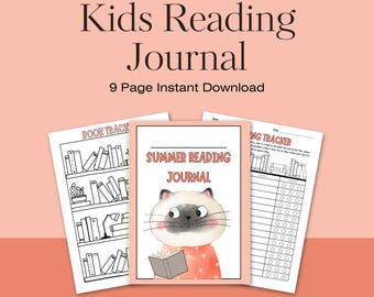 Kids Summer Reading Journal: Book Tracker Printable (9 Page Instant Download)