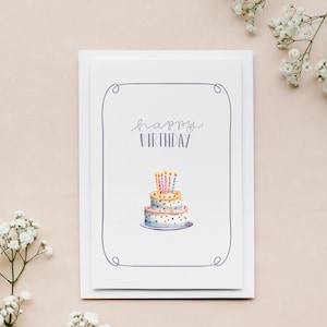 Modern Printable Birthday Card: Instant Download (5x7 PDF Card Template