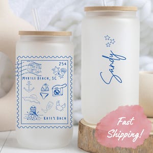 Personalized Beach Bachelorette Party Girls Trip Frosted Tumbler Cup Beach Costal Bachelorette Coast Bachelorette Party Favors Bridal Gifts