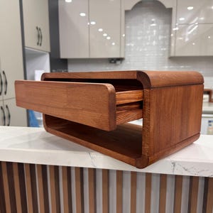 Bedside Table Drawer - Modern Floating Nightstand - Minimalist Designed Bedside Table - Nightstand Shelf - Wall nightstand-Drawer nightstand