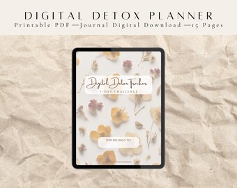 Planejador de Desintoxicação Digital: Páginas de Diário para Imprimir (Download em PDF)
