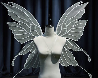 Snow White Fairy Butterfly Wings Backdrop - Lightweight Mesh Wings for Adult Birthday Photoshoots, Cosplay Events, Wedding Decor