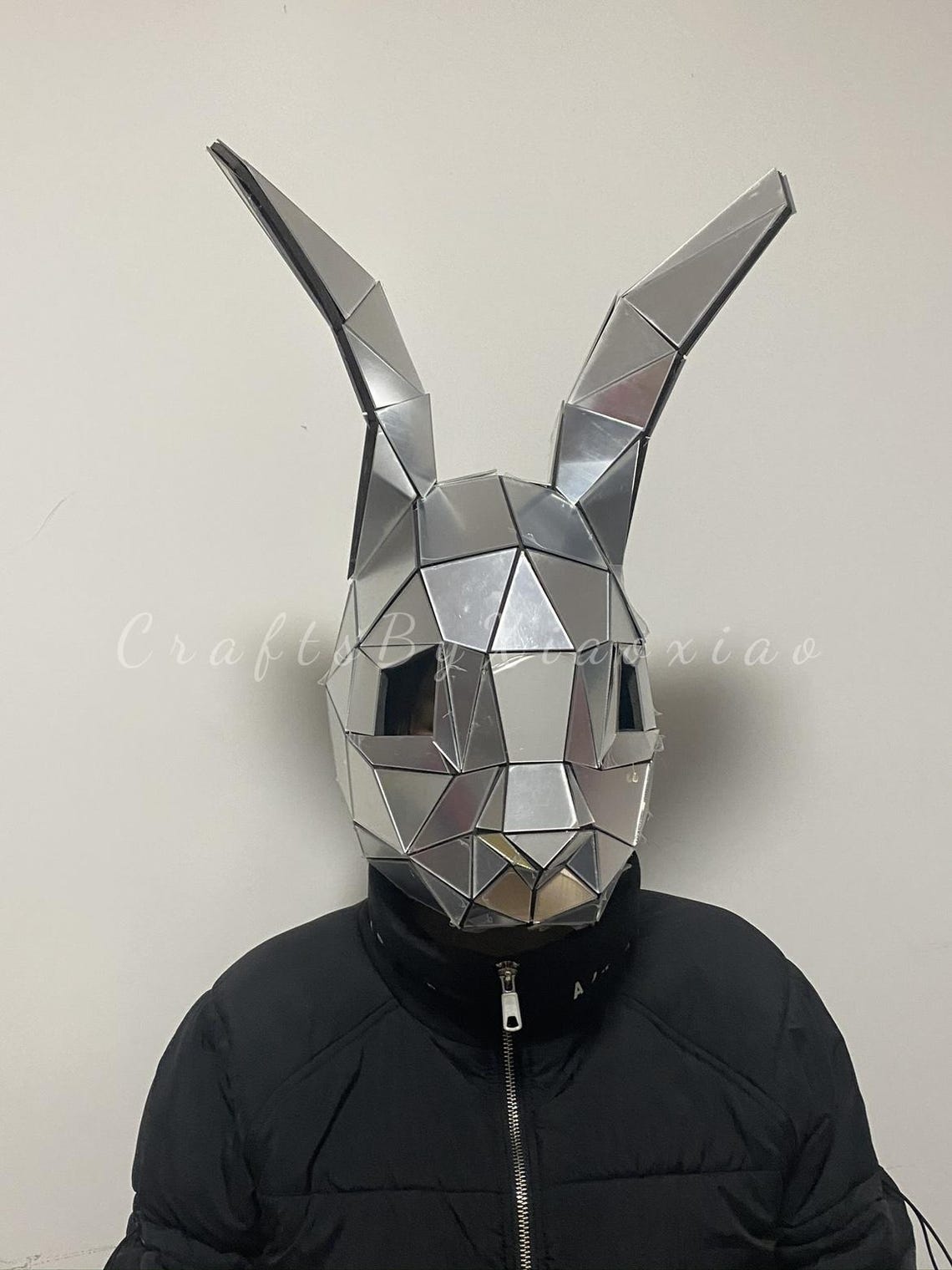 Sequin Bunny Mask: 3D Mirror Rabbit Mask for Cosplay & Masquerade - Etsy