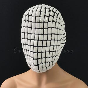 White Stone Haute Couture Mask: Masquerade, Rapper, Live Show