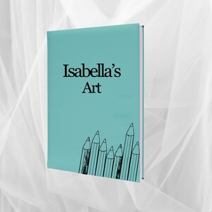 Leather Sketchbook with Unlined Paper | 7&quot; x 9.75&quot; | Personalized Name | Multiple Colors
