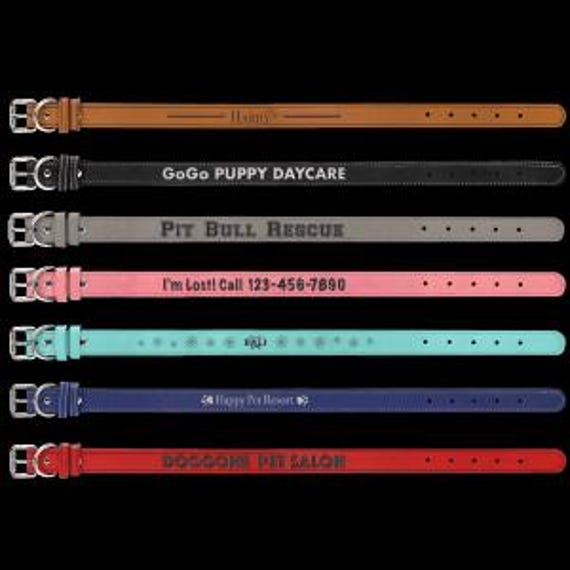 Customizable Leather Dog Collar: Personalized 19
